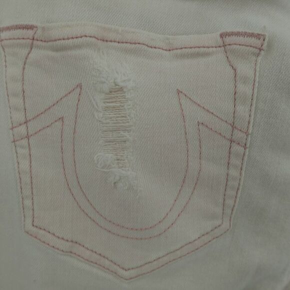 True Religion Distressed Light Pink Skinny Jeans 28 - Picture 11 of 15